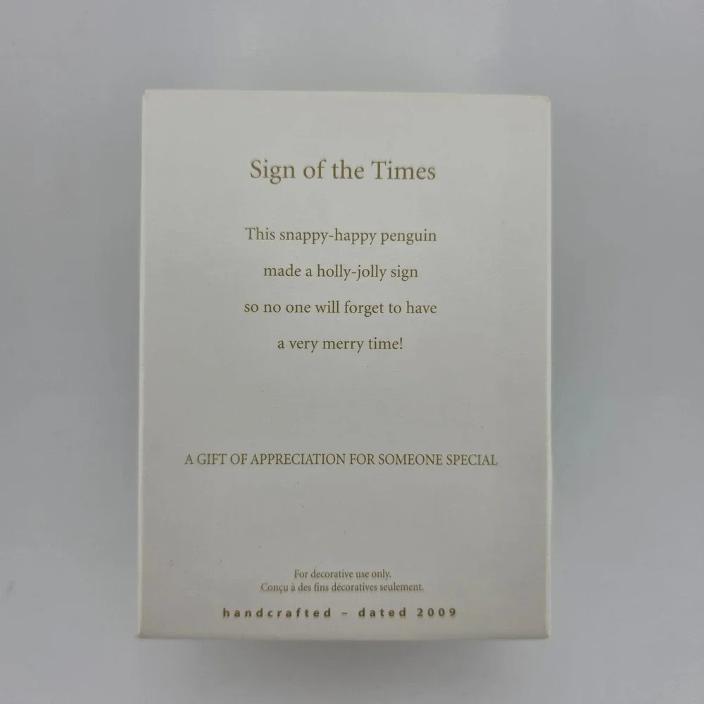 Hallmark Keepsake Sign‎ of the Times 2009 VIP Gift Ornament With Packaging